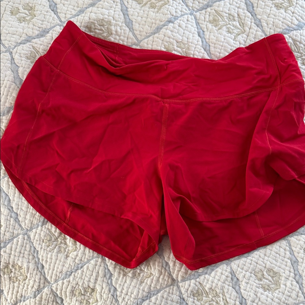 Lululemon 4” Red Shorts